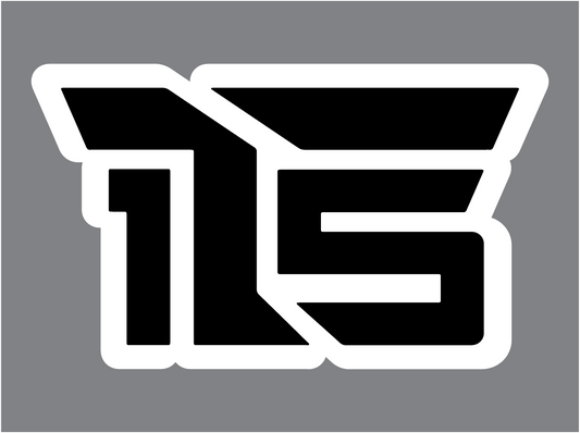 15 Tango Black Logo Stickers