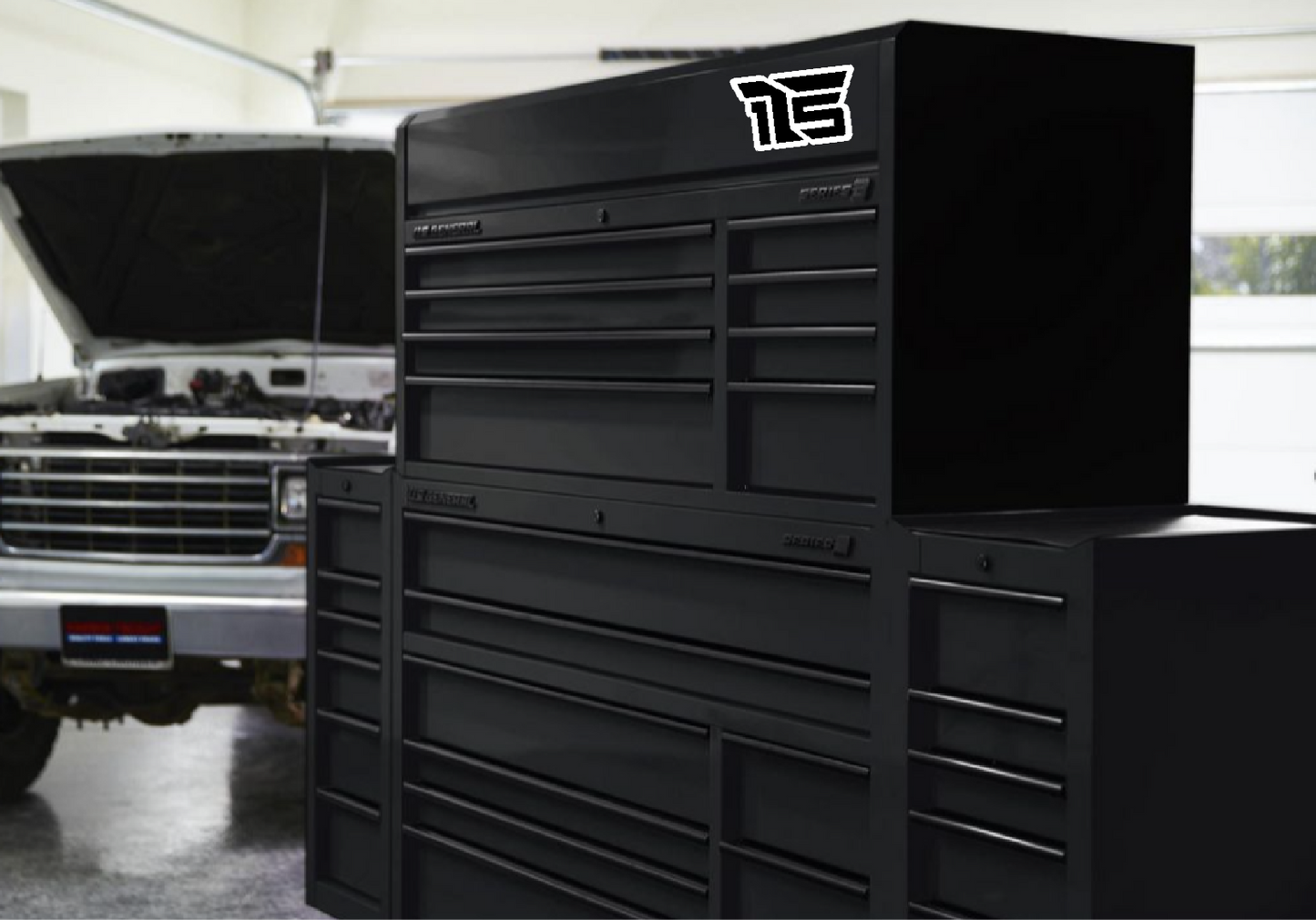 15 Tango Black Logo Stickers